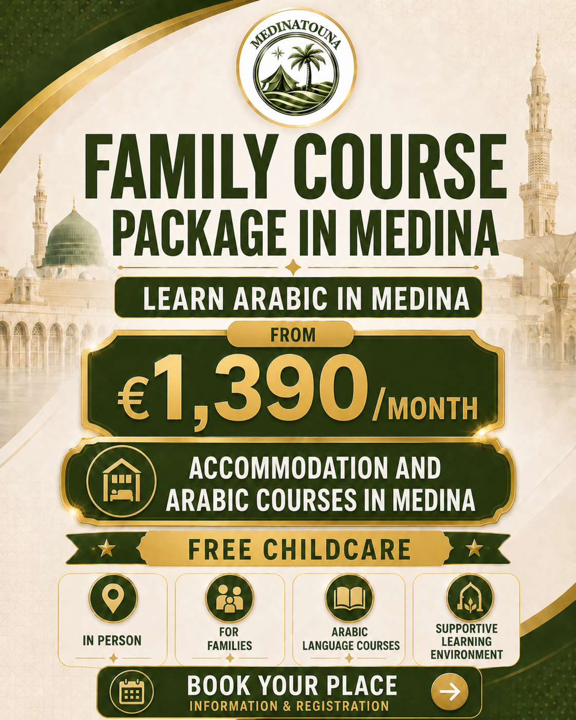 Pack familial : cours d'arabe à Médine pour toute la famille